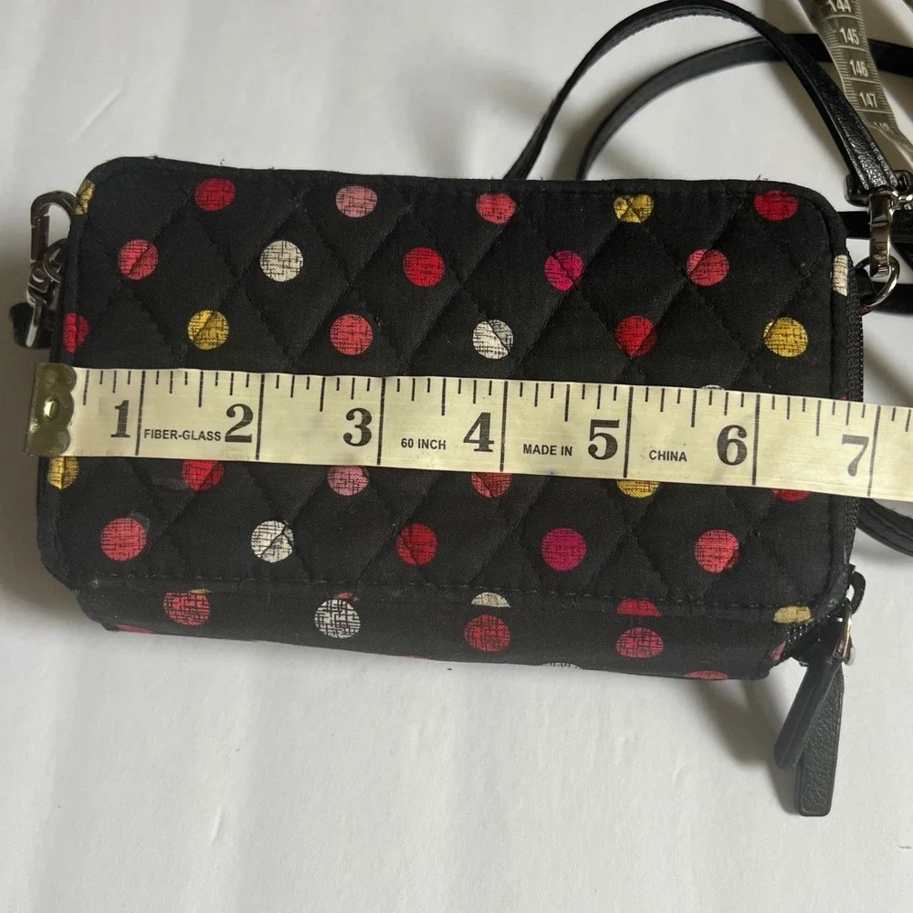 Vera Bradley Havana‎ Dots Quilted All In One Crossbody Wallet Organzier Bag